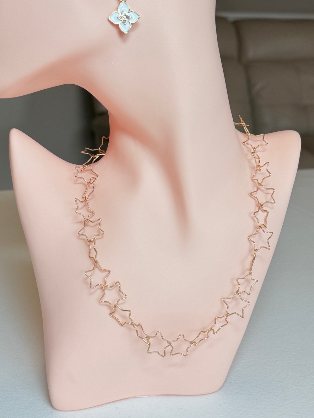 Delicate Gold Star Link Necklace